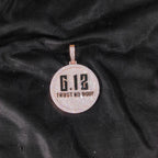 Iced Out Letter Pendant Rose Gold 60MM