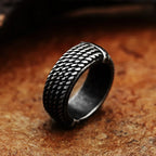 Wide Twist Knitting Ring — Stainless Steel