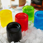 Silicone Ice Cube Mold Four Hole Press Ice Block Maker Creative Round Cup Shape Ice Molds for Whiskey Beer Bar Kitchen