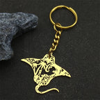 Manta Ray Gold Pendant Necklace