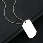 New Arrival 316L Stainless Steel Dog Tag Military Tag Pendant Necklace Fashion Unisex Accessories For Men and Women