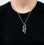 Hip Hop Trumpet Pendant Necklace Alloy Silvery Instrument Shape Necklaces Long Chain Chokers Women Men Rock Band Jewelry Gifts