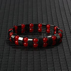 Hematite Therapy Stretch Bracelet — Mixed Metal