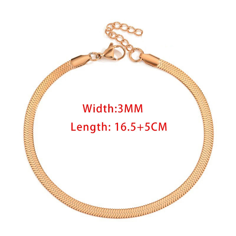 Rope Chain Bracelet 3-4mm — Stainless Steel
