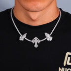 Cross Tennis Necklace Iced Out 5A CZ