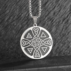 Celtic Witch Knot Pendant Necklace — Steel
