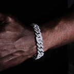 Iced Out Cuban Chain Necklace Stainless Steel 15MM