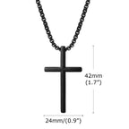 Cross Box Chain Pendant Necklace — Stainless Steel