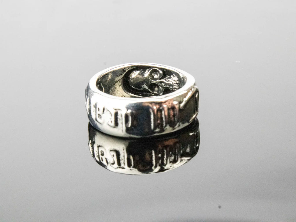 Memento Mori Skull Biker Ring — Stainless Steel