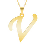 Initial 26 Letters Pendant Stainless Steel Necklaces For Women Men Accessories English Alphabet Necklace Fashion