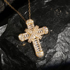 Cross Pendant Necklaces Classical Sparkling CZ Cross Necklace Jewelry Festival Party Daily Gifts For Men