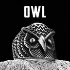 Owl Bird Ring — Stainless Steel