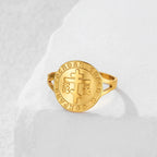 Russian Orthodox Cross Ring — Stainless Steel