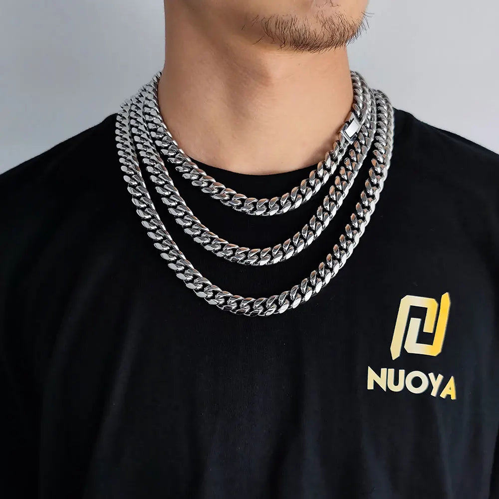 Stainless Steel Cuban Chain Necklace Miami