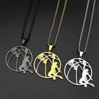 Basketball Stainless Steel Pendant Necklace