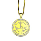 Occult Sigil Two-Tone Pendant Demon Seal Rhinestones