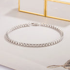 100% Solid 925 Sterling Silver Box Chain Bracelet Unisex Bangle For Men & Women Thoughtful Jewelry Gift for Birthdays/Holidays