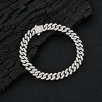 Gold Plated Silver Plated Stainless Steel Cubic Zirconia Iced Out Cuban Link Chain Hip Hop Jewelry Men Shiny Fashion Necklace
