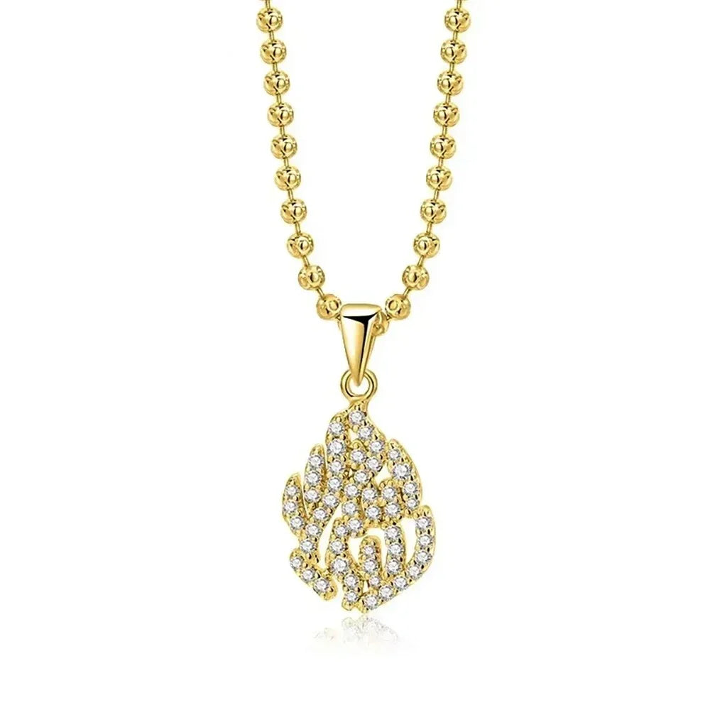 Full Moissanite Necklaces For Women Men 925 Sterling Silver Lab Diamond Pendant Chain Wedding Party 18K Gold Plated Fine Jewelry