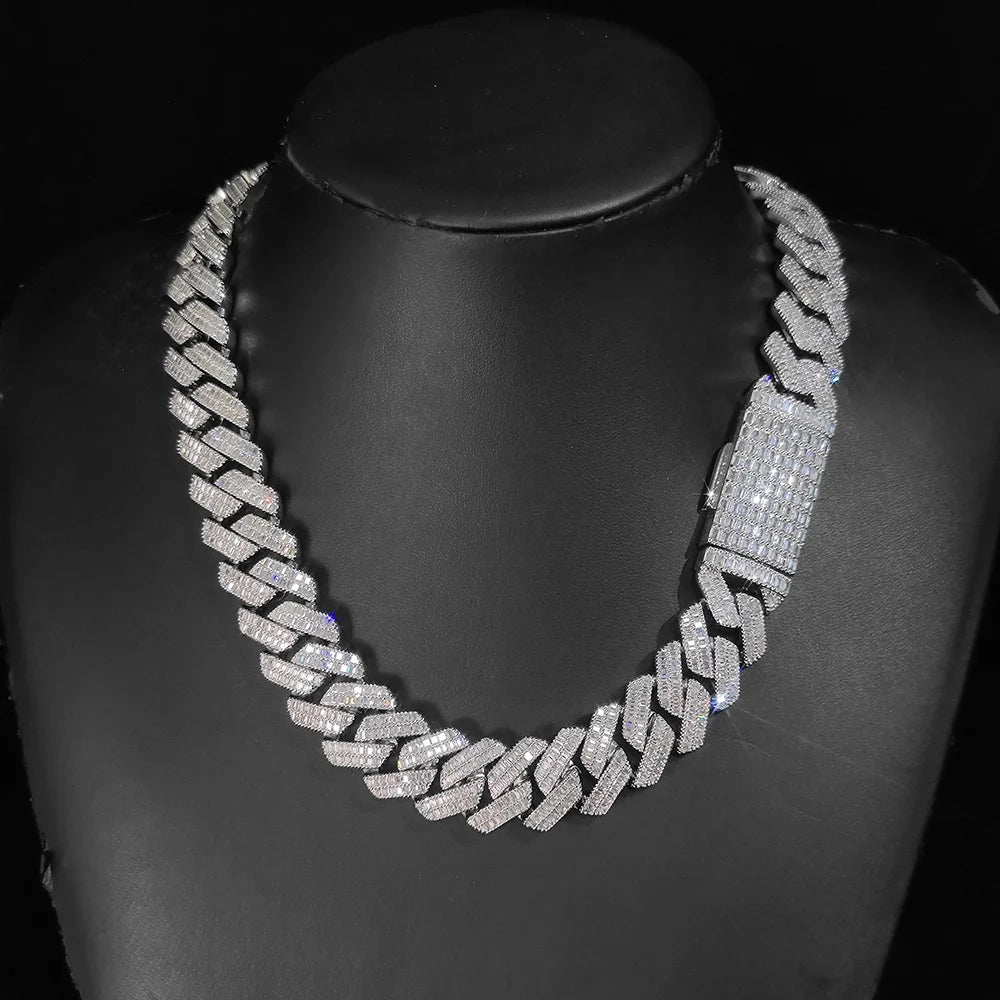 Iced Out Cuban Chain Necklace Stainless Steel 20MM