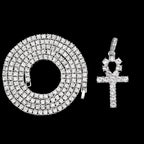 Hip Hop Cross Pendant Necklace For Women Jewelry Female Statement Men Iced Out Tennis Chain Gold Color Jewellery Gift