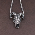 Gothic Satanic Skull Stainless Steel Pendant Necklace