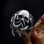 Priestess Retro Priest Ring, Men's Silvery Plated Ring, Artistic Ring Punk Style, Goth Jewelry for Men, Gifts for