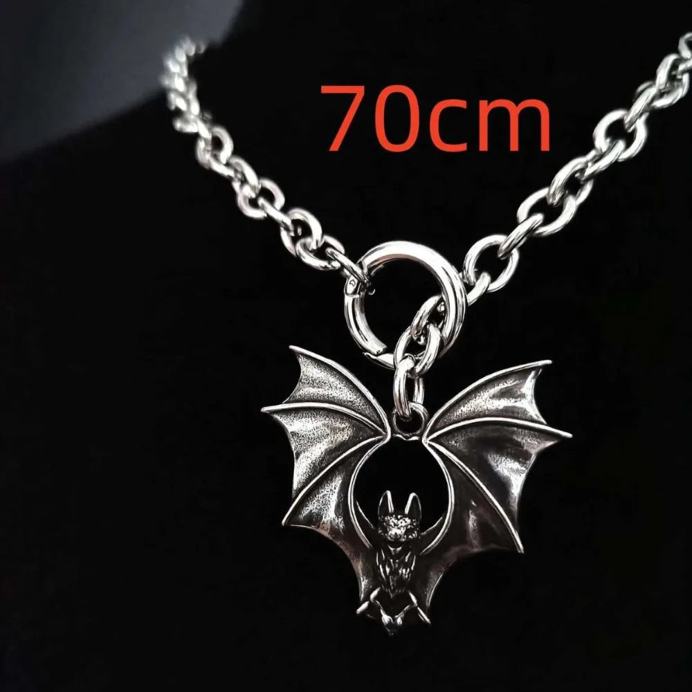 Gothic Vampire Sword Pendant Necklace — Silver