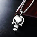 Ghost Skull Pendant Necklace — Gothic