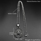 Tree Of Life Moon Sun Chain For Women Men Stainless Steel Star Celtic Knot Dark Punk Nature Gothic Pendant Necklace