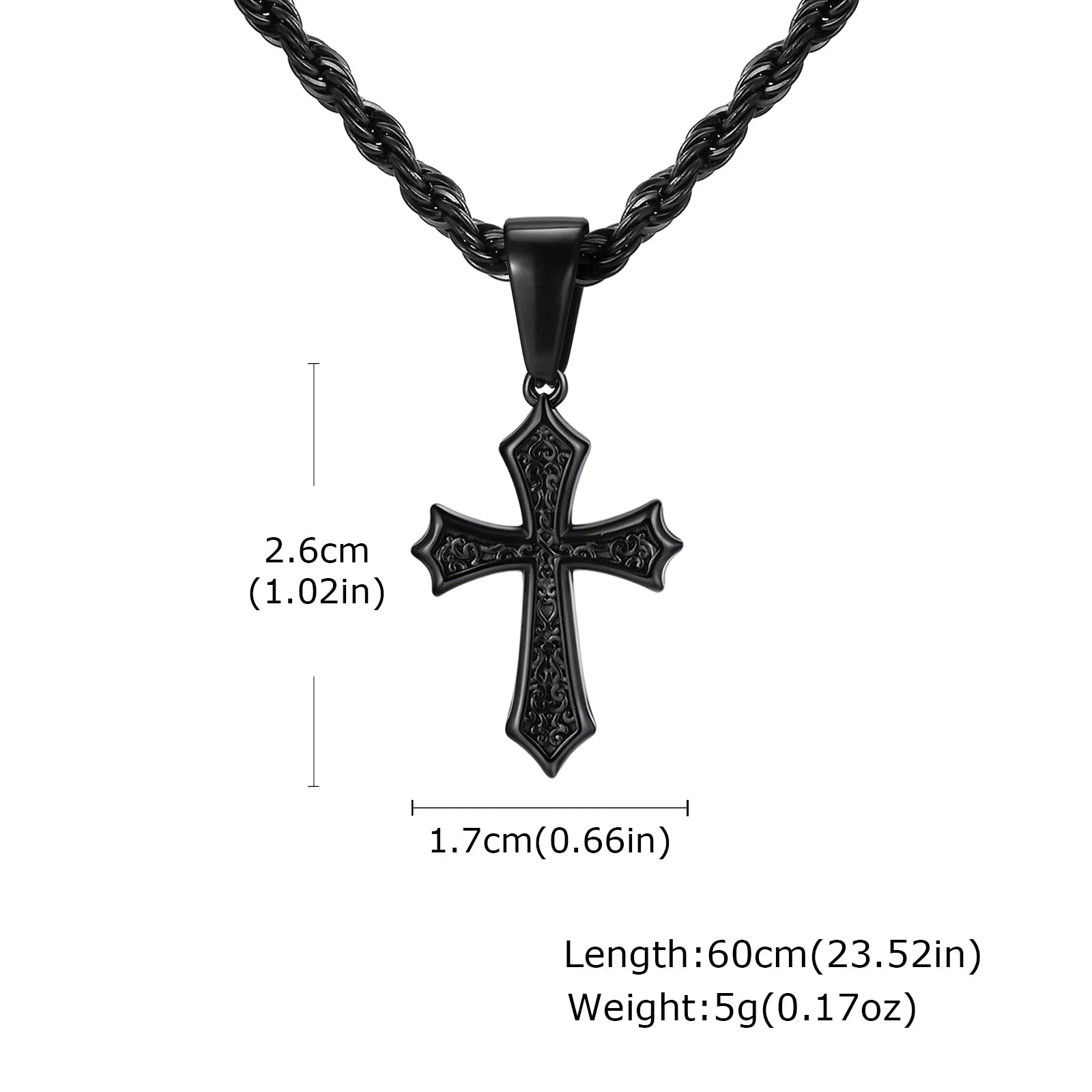 Cross Stainless Steel Pendant Necklace