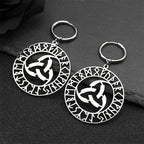 Celtic Knot Steel Pendant Viking Rune Triquetra