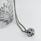 Gambling Dice Pendant Choker Necklace — Zinc Alloy