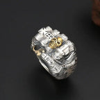 European Style Overbearing Exaggerated Retro Fist Skull 925 Sterling Silver Fashion Personality Opening Rings  TYB228
