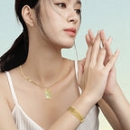 LIKGREAT Major Arcana Tarot Card Necklace Stainless Steel Snake Chain Necklace Vintage Amulet Moon/Sun/Star Tarot