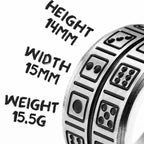 Fidget Sieve Ring — Stainless Steel