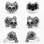 Gothic Satan Skull Ring — Stainless Steel