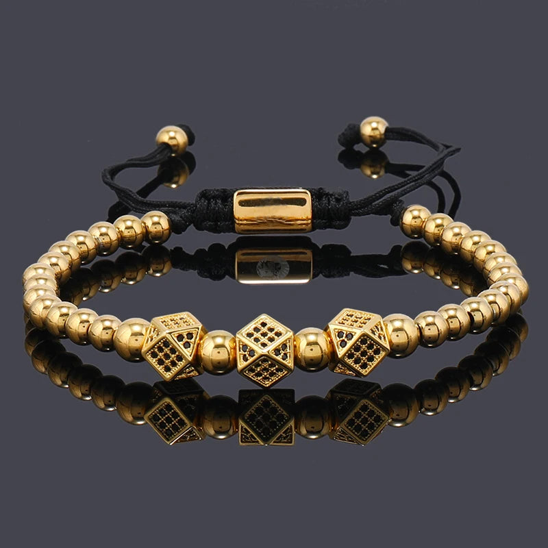 Luxury Roal Rafa Man Bracelet For Women Stainless Steel Beaded Hand Jewelry Couple Gift