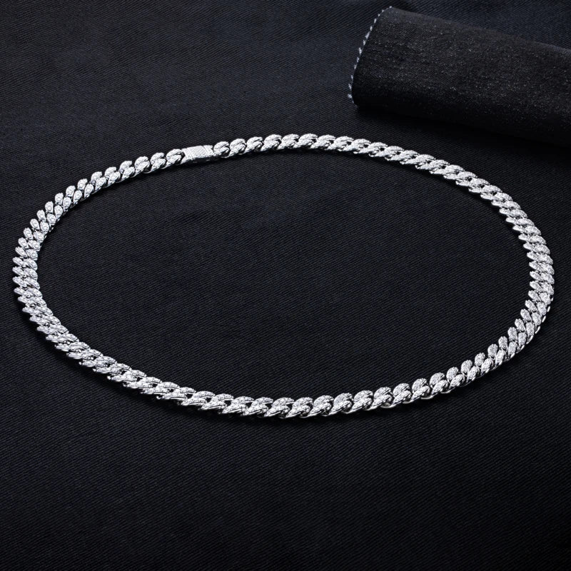 Iced Out Cuban Link Necklace — 925 Silver