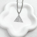 Fashion Men Stainless Steel Necklace Triangle Pendant Hip Hop Necklaces for Men Creative Jewelry Accessories Anniversary Gift