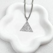 Triangle Pendant Necklace — Stainless Steel