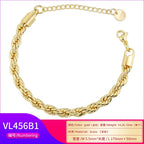 Twisted Snake Chain Bracelet — Gold or Silver, Stainless Steel