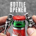 Skull Bottle Opener Pendant Necklace — Stainless