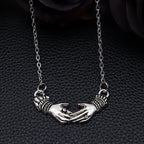 Victorian Mourning Hands Pendant Necklace, Gothic Mourning Jewelry, Y2k Women Fashion Charm Statement Women Gift