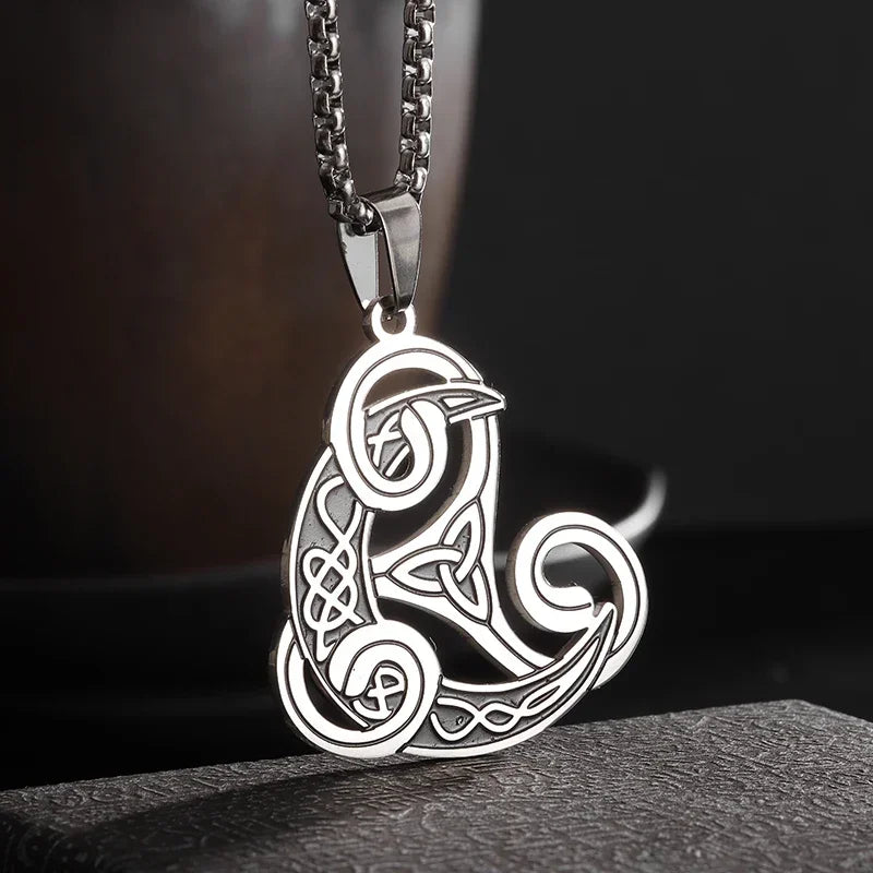 Celtic Trinity Knot Pendant Necklace — Zinc Alloy