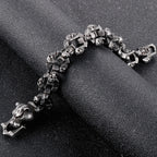 Men's Punk Panther Head Bracelet Gothic 316l Stainless Steel Biker Chain Halloween Skull Wristband Bracelets Jewelry