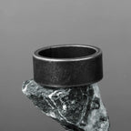 Simple Punk Retro Black Stainless Steel Mens Rings for Women Couple Lover Boy Girlfriend Biker Jewelry Creativity Gift