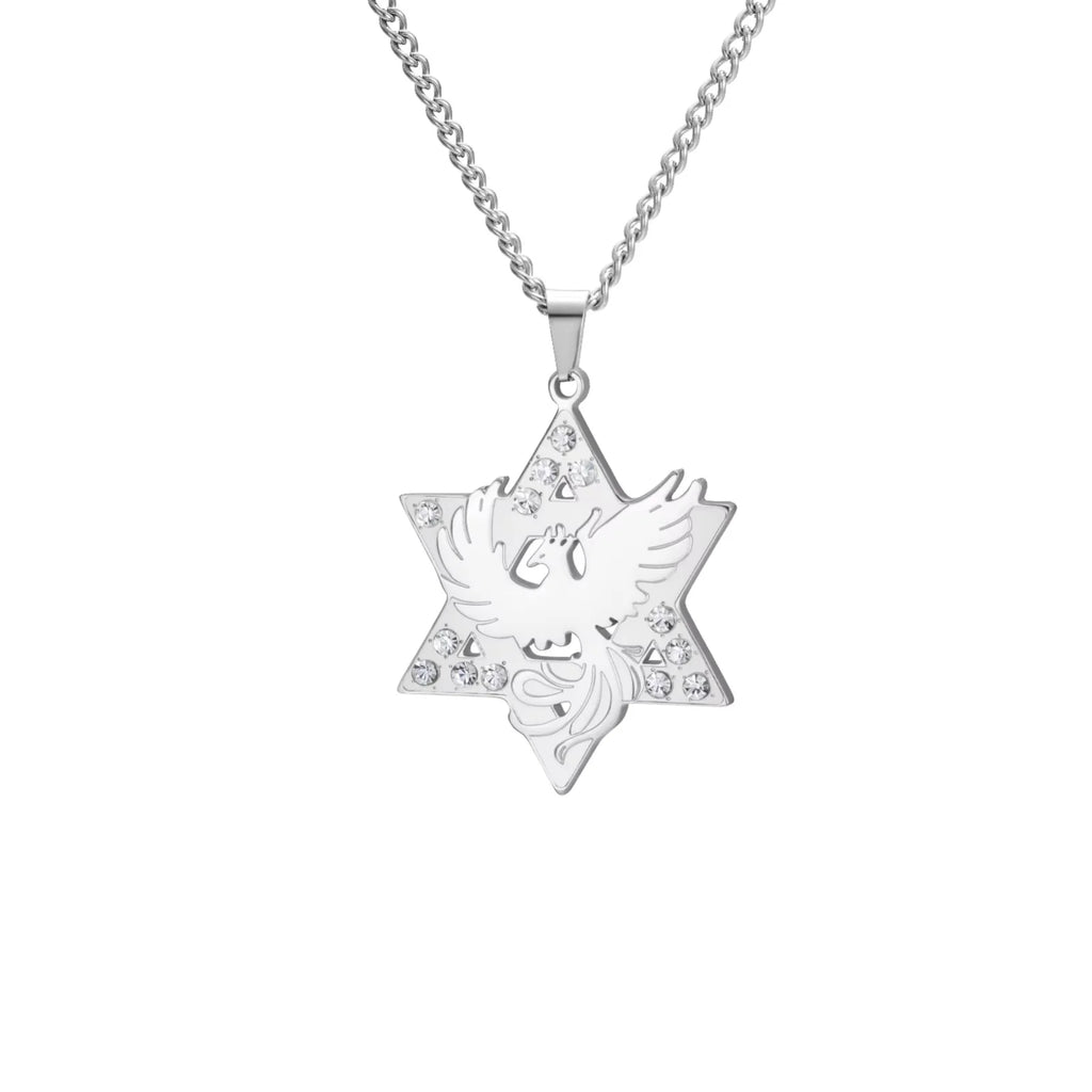 Winged Bird Totem Pendant Necklace — Stainless Steel
