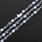 Gold Iced Out Chain Necklace Gemstone CZ 6MM