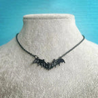 Gothic Black Cross Black Pendant Necklace